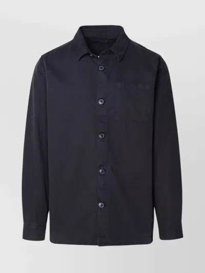 Barbour Shirt Cuffed Sleeve Chest Pocket In Blue