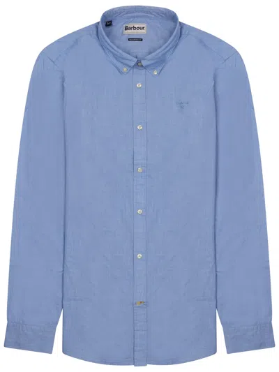 Barbour Embroidered Button-down Shirt In Blue