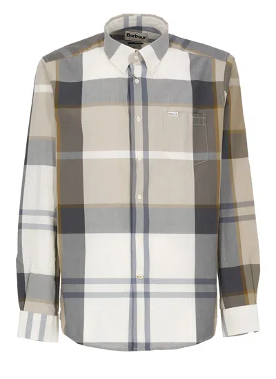Barbour Shirt With Tartan Pattern In Amble Sand Tartan