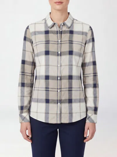 Barbour Checked Cotton Casual Shirt In Brown