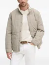 Barbour Shoreman Quilted Press-stud Jacket In Neutral