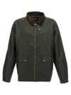 Barbour Crinkled Finish Shirt Jacket In Green