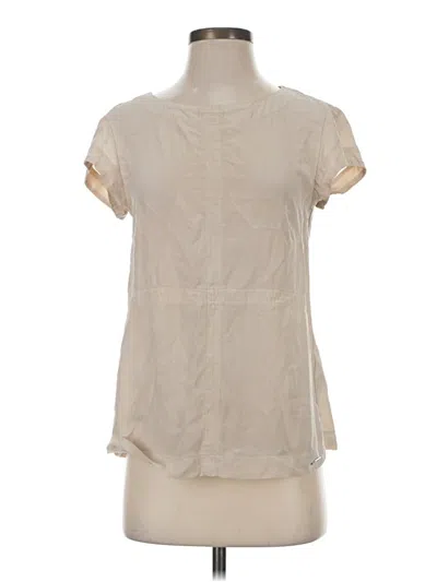 Pre-owned Barbour Short Sleeve Blouse In Tan