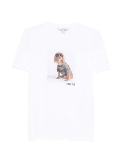 Barbour Marine Cotton T Shirt With Print In White