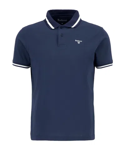 Barbour Short-sleeved Polo Shirt In Blue