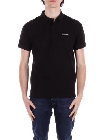 Barbour Short-sleeved Polo Shirt In Black