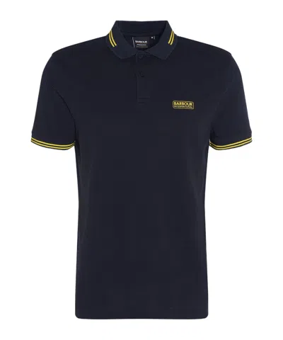 Barbour Short-sleeved Polo Shirt In Black