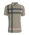Barbour Blaine Tartan Mens Tailored Polo In Nude