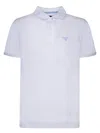 Barbour Tartan Pique Polo T-shirt In White