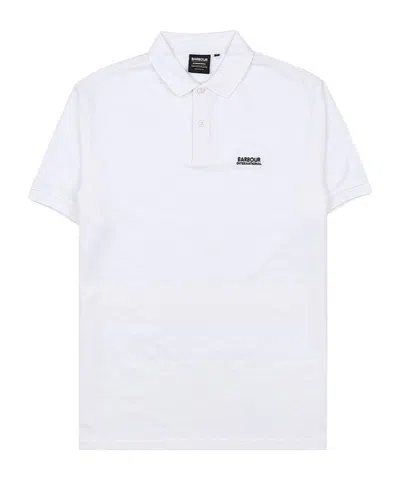 Barbour Short-sleeved Polo Shirt In White