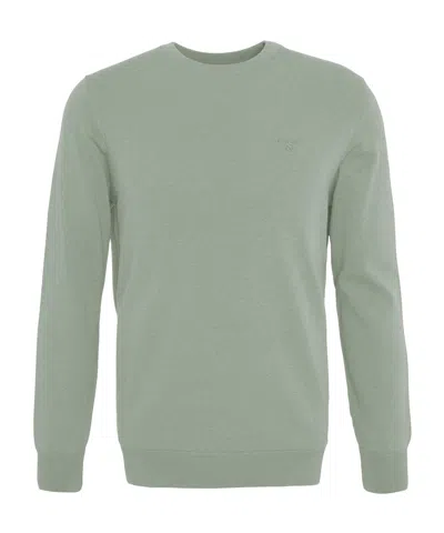Barbour Short-sleeved Round Collar Pullover In Gray