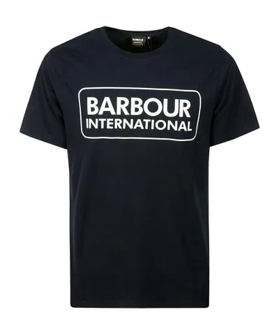 Barbour Essential Large Logo Tee In Blue