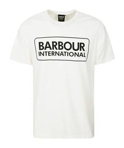 Barbour Essential Large Logo Tee In White