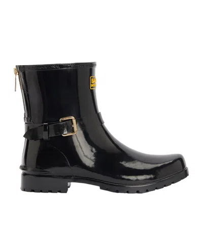 Barbour Short Warm Rain Boots In White