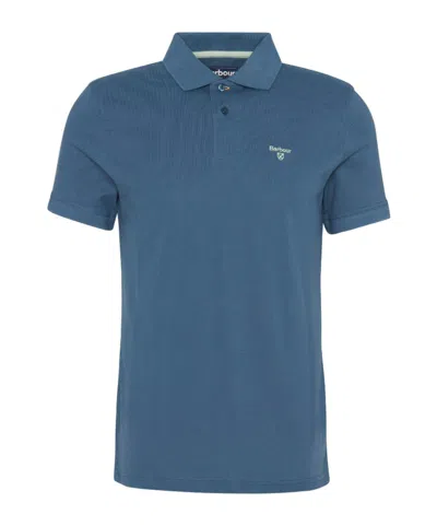 Barbour Short-sleeved Polo Shirt In Blue