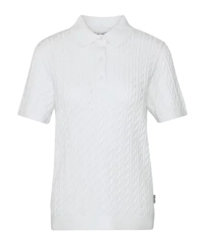 Barbour Short-sleeved Polo Shirt In White
