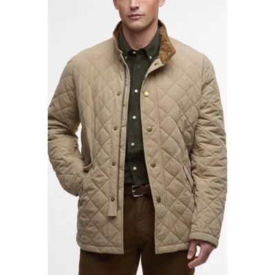 Barbour Shoveler Diamond Quilted Jacket In Neutral