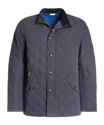 Barbour Shoveler Quilted Jacket In Navy Blue