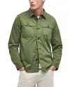Barbour Sidlaw Stretch Cotton Overshirt In Green
