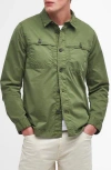 Barbour Sidlaw Stretch Cotton Overshirt In Green