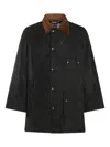 Barbour Stylish Outerwear Featuring Corduroy Collar And Flap Pockets In Green
