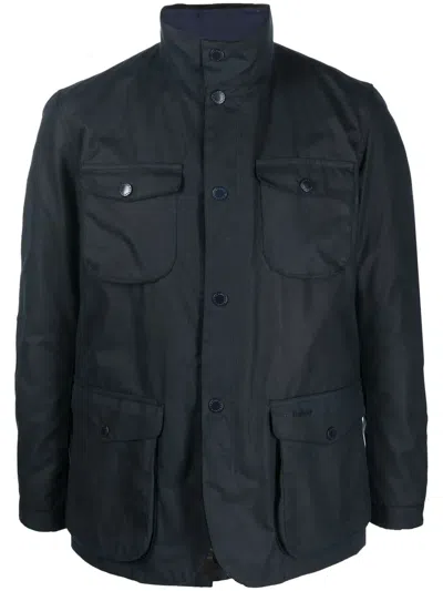 Barbour Single-breasted Fitted Jacket In Blue