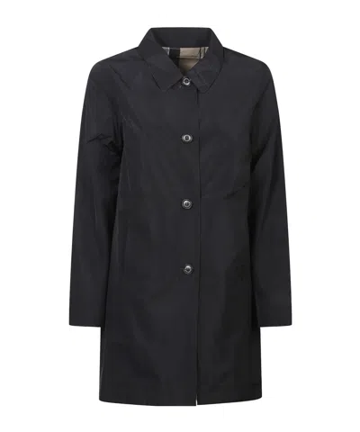 Barbour Single-breasted Trench Coat In Blue