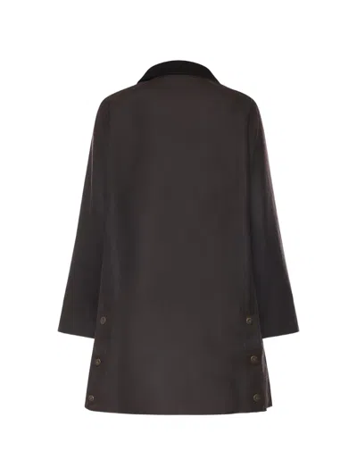 Barbour Single-breasted Coat In Brown