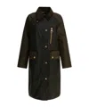 Barbour Singled Breasted Zip Detailed Coat In Green
