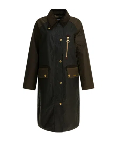 BARBOUR BARBOUR SINGLED BREASTED ZIP DETAILED COAT