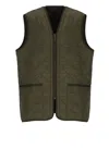 Barbour Sleevelees Quilted Jacket Polarquilt Waist In Green