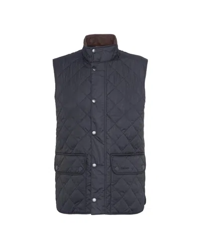 Barbour New Lowerdale Green Classic Navy Vest In Black