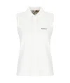 Barbour Sleeveless Polo Shirt In White
