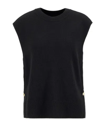 Barbour Sleeveless Sweater In Black