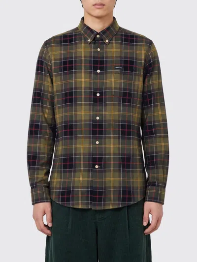 Barbour Slim Fit Check Cotton Shirt With Button-down Collar In Multi