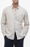 Barbour Slub Linen & Cotton Button-down Shirt In Neutral
