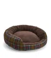 Barbour Small Tartan Snuggle Dog Bed In Multi