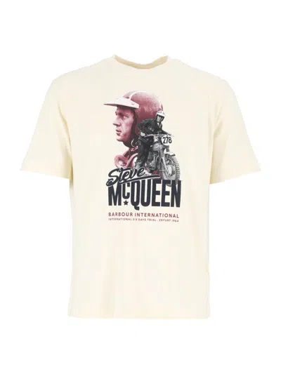 Barbour Smq Rainey Graphic T-sh In White