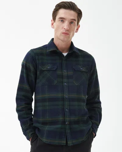 Barbour Snowcap Mens Tailored Long Sleeve Checked Shirt In Blue