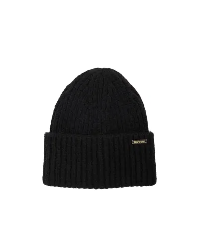 Barbour Solid Color Beanie In Black