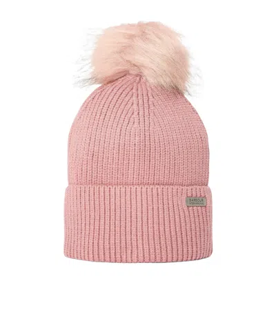Barbour Solid Color Beanie In Pink