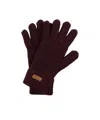 Barbour Solid Gloves In Burgundy