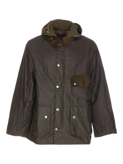 BARBOUR SOLWAY REMOVABLE-HOOD WAXED JACKET