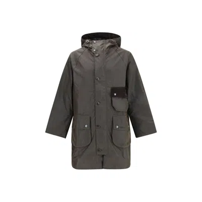 Barbour Solway Trench Waxed Coat In Multi