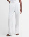 Barbour Somerland Womens Linen Trousers In White