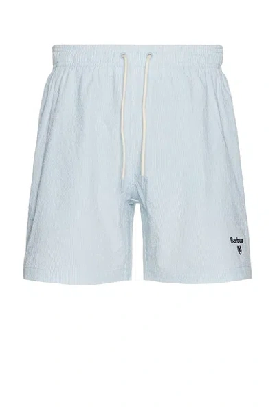 Barbour Men's Somerset Pinstriped Swim Shorts In Sky Blue