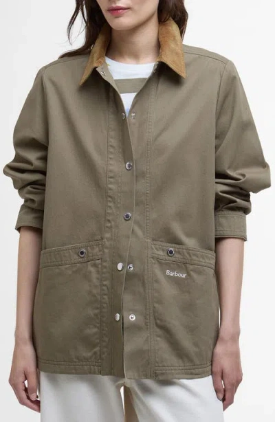 Barbour Sonnie Barn Jacket In Dusky Green