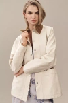 Barbour Sonnie Corduroy-trimmed Cotton-canvas Jacket In White