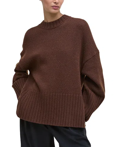 Barbour Sophia Knit Crewneck Sweater In Brown