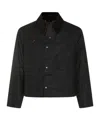 Barbour Casual Jacket With Corduroy Collar And Pockets In Black